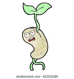 freehand drawn texture cartoon sprouting seed