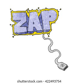 freehand drawn texture cartoon usb cable