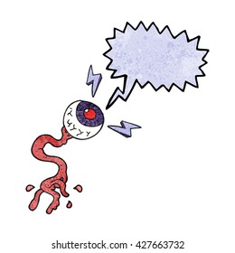 freehand drawn texture speech bubble cartoon gross electric eyeball