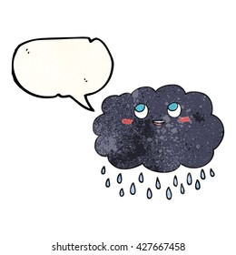freehand drawn texture speech bubble cartoon raincloud