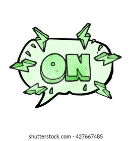 freehand drawn texture speech bubble cartoon on symbol
