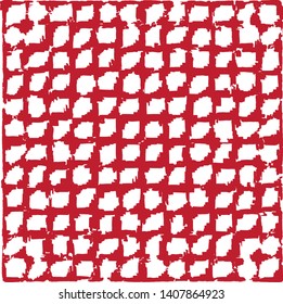 Freehand drawn thick marker lines weaving rough, dark red pattern