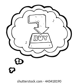 Billigsymbol für freehand gezeichnete Gedankenblase-Cartoon-Computerschlüssel