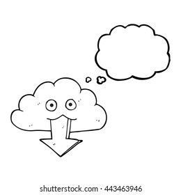 freehand drawn thought bubble cartoon download from the cloud