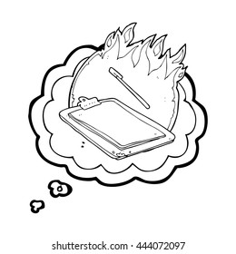 Luftblase-Clipboard in freehand gezeichnet