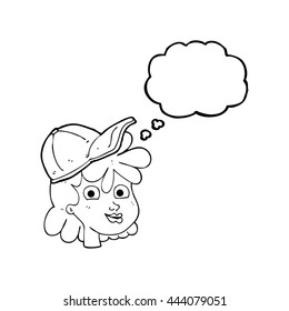 Cartoon mit Kappe
