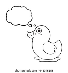 freehand gezeichnete Gedankenblase Cartoon Kautschuk Ente