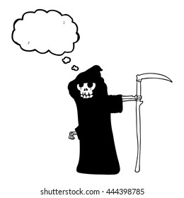 caricatura de burbuja de pensamiento dibujada a mano libre
