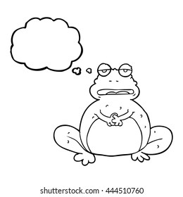 rana de dibujos animados de burbujas de pensamiento libre