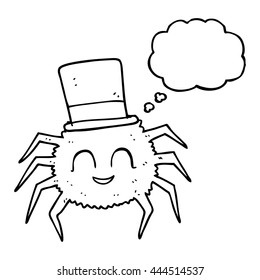 araña de dibujos animados de dibujos animados con gorro superior