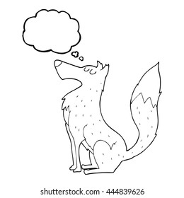 Karikatur-Wolf