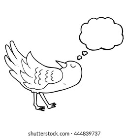 Cartoon-Vogel mit feiner Blase