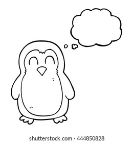 freehand drawn thought bubble cartoon christmas robin