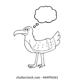 Cartoon-Seagull in freehand gezeichnet