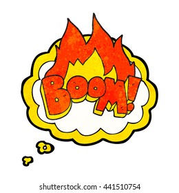 freehand gezeichnete Gedankenblase strukturierter Cartoon-Boom