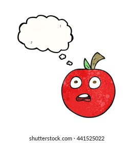 freehand gezeichnete Gedankenblase strukturierte Cartoon-Tomate