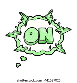 freehand drawn thought bubble textured cartoon on symbol