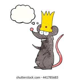 freehand drawn thought bubble textured cartoon rat king