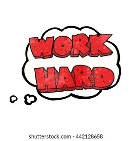 freehand gezeichnete Gedankenblase strukturierte Cartoon arbeiten hartes Symbol