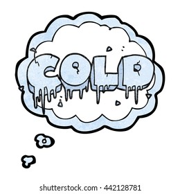 freehand drawn thought bubble textured cartoon cold text symbol