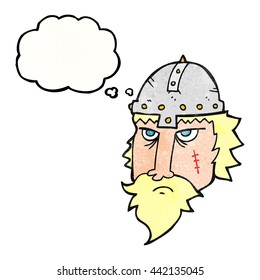 burbuja de pensamiento dibujada a mano libre textura caricatura viking warrior