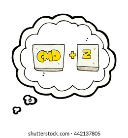 función Z de la viñeta texturizada de burbuja de pensamiento dibujada a mano libre