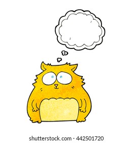 gato de dibujos animados con textura de burbuja de pensamiento dibujado a mano libre