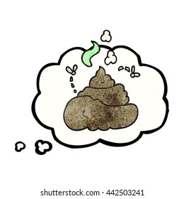 burbuja de pensamiento dibujada a mano libre textura caricatura gruesa poop