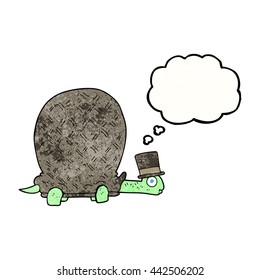 gezeichnete, gedachte Blase strukturierte Cartoon-Schildkröte