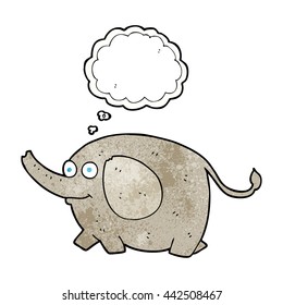 Freiburger gezeichneter Gedankenblasenstrukturierter Cartoon-Elefant