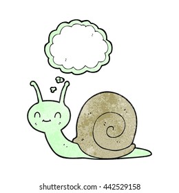 caricatura de textura de burbuja de pensamiento dibujada a mano libre caracol lindo caracol