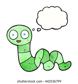 freehand drawn thought bubble textured cartoon snake
