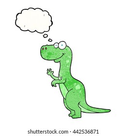 burbuja de pensamiento dibujada a mano libre textura caricatura dinosaurio
