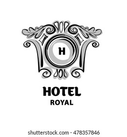 Freehand drawn vector royal logo for premium business corporate identity. 