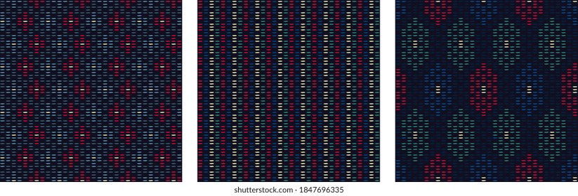 Freehand embroidery design multiple hatching pattern. Abstract shapes background. Dashed line. High resolution image. Simplicity geometric concept allover print block minimal motif digital wallpaper.