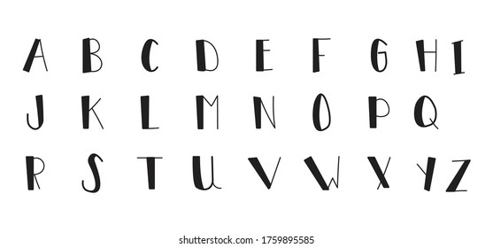 freehand font element for artwork Isolated background