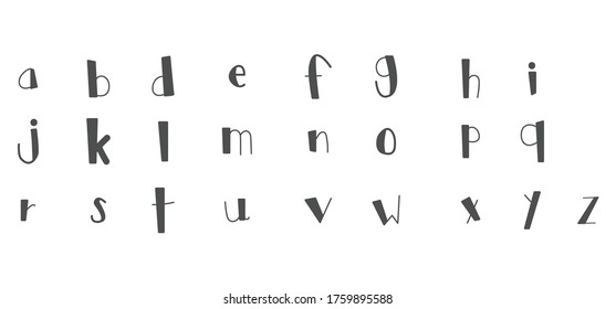 freehand font element for artwork Isolated background