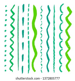 Freehand hand drawn material set of various lines and patterns