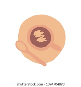 Freehand hand drawn sketch coffee cup. Coffee break. isolated on white background