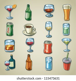 Freehand icons - Drinks