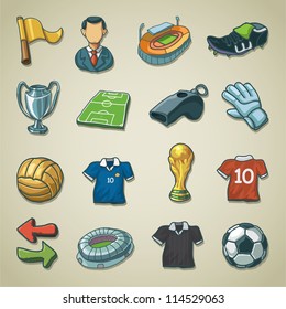 Freehand icons - Football  Soccer