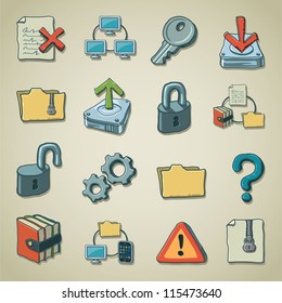 Freehand icons - Internet security