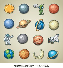 Freehand icons - Planetarium