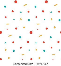 freehand illustration random irregular geometric shapes brush vector seamless pattern