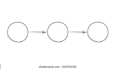 freehand infographic plan drawing schedule on white background