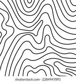 Freehand line stains texture. Hand drawn black wavy lines. Scribble curvy texture. Isolated vector illustration with organic geometric stripes