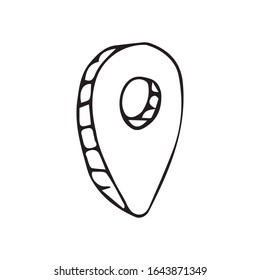 Skizze für die Vektorillustration von Freehand-Navigationssymbolen