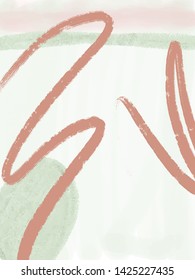 freehand pastel textures, abstract creative composition with ink elements, shapes. Pastel colorful elements. Decoration design for poster, wall art, flyers, wallpaper. 