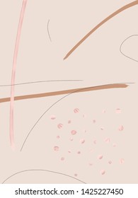 freehand pastel textures, abstract creative composition with ink elements, shapes. Pastel colorful elements. Decoration design for poster, wall art, flyers, wallpaper. 