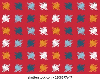 Freehand Pattern fabric prints Square Seamless Pattern Design Uzbek ikat-traditional silk product in Uzbekistan and Central Asia,